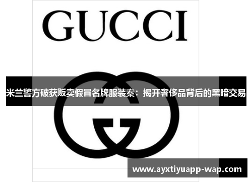 米兰警方破获贩卖假冒名牌服装案：揭开奢侈品背后的黑暗交易